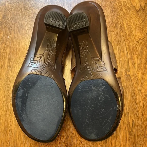 Think! Brown Floral Sandal EU 38 Kitten Heel - Picture 8 of 8